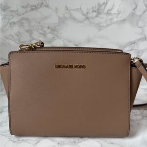 Michael Kors Taupe Crossbody Bag
